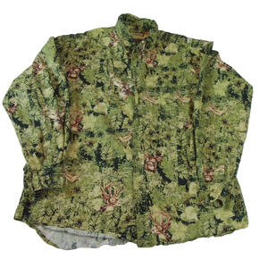 Field Tested by Outdoor Life Mens Size Large Button‎ Shirt Deer Camo Long Sleeve